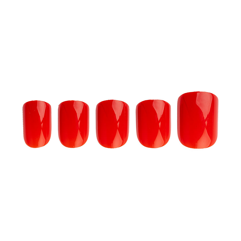 Invogue Bright Red Square False Nails – Pack of 24 - image 3